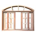Ver imagem 4 de Janela de Madeira Vitro de Correr Quadriculado em Arco Padrão Cedro Bat.14 Cm - 1.60(l)x1.20(a)