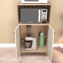 Ver imagem 4 de Balcão para Forno e Micro-Ondas com 2 Portas Marrom/Amendoa/Off White