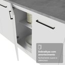 Ver mais imagens de Balcão de Cozinha 120 cm 2 Portas 3 Gavetas Branco Tampo Rustic Agata Madesa
