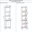 Ver imagem 2 de Paneleiro Duplo para Forno MDF Linha Colors Bege/Freijó/Nazca