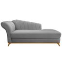 Ver imagem 2 de Recamier Vanessa 1,60M Lado Direito Suede Cinza - ADJ Decor
