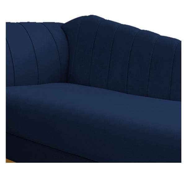 Recamier Vanessa 1,85M Lado Direito Suede Azul Marinho - ADJ Decor - 6