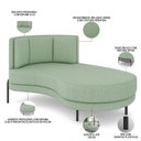 Ver imagem 7 de Sofá Chaise Longue Living Lucca Direito D02 Linho Verde D-477