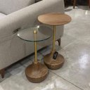 Ver imagem 3 de Mesas Laterais Bali e Bali Glass – Elegância Natural em Nogueira com Toque Dourado