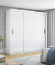 Ver imagem 1 de Guarda Roupa Casal 3 Portas de Correr 4 Gavetas 186cm Clarice Branco - Carioca Móveis