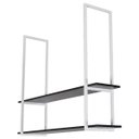Ver imagem 3 de Nicho Branco Prateleira Suspensa Teto Sala Preta 60cm