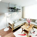 Ver imagem 2 de Nicho Branco Prateleira Suspensa Teto Sala Preta 60cm