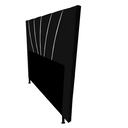 Ver imagem 2 de Cabeceira Cama Box Casal Dallas 140 Cm Suede Preto MV Estofados