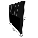 Ver imagem 3 de Cabeceira Cama Box Casal Dallas 140 Cm Suede Preto MV Estofados