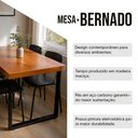 Ver imagem 3 de Mesa Industrial para Área Gourmet Madeira Maciça Bernardo com Ferragem 1,50m Preto