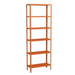 Estante Aço 6 Prateleiras Livros Cozinha Quarto Eaf013 Laranja - 1