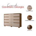 Ver imagem 6 de Guarda Roupa Casal Araguaia e Cômoda Georgia Carvalho Fendi com Espelho - Moval