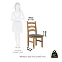 Ver imagem 4 de Conjunto com Mesa de Jantar 160cm e 6 Cadeiras Estofadas 100% Madeira Maciça Napoli Espresso Móveis Marrom/Nogueira/Cinza
