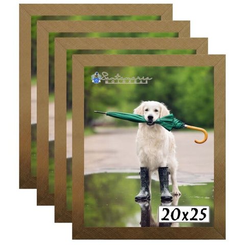 Kit 4 Porta Retrato Molduras 20x25 Dourado