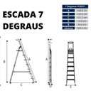 Ver imagem 5 de Escada Dobrável Residencial De Alumínio Comfort 7 Degraus - Alumasa