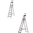 Ver imagem 3 de Escada Dobrável Residencial De Alumínio Comfort 7 Degraus - Alumasa