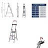 Escada De 3 Degraus Residencial Comfort Alumínio Dobrável - Alumasa - 2