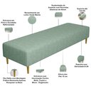 Ver imagem 4 de Kit 02 Puffs Decorativo Sala de Estar Bali W01 Pés Palito 170x60cm Linho Verde Menta - Lyam Decor