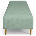 Ver imagem 6 de Kit 02 Puffs Decorativo Sala de Estar Bali W01 Pés Palito 170x60cm Linho Verde Menta - Lyam Decor