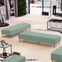 Ver imagem 3 de Kit 02 Puffs Decorativo Sala de Estar Bali W01 Pés Palito 170x60cm Linho Verde Menta - Lyam Decor