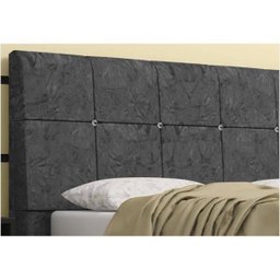 Cabeceira Pietra Casal Super King 195 Cm Com Baú Interno Suede Cinza - DS Estofados - 3