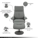 Ver imagem 4 de Poltrona Reclinável Elétrica de Massagem com Apoio de Pés e Giratória Nebraska Pu Fendi G56 -