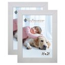 Ver imagem 1 de Kit 2 Molduras Porta Retrato 15X21 Branco