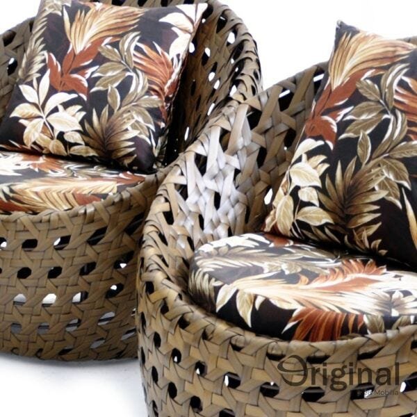 Conjunto Chaise Tailândia Acquablock Original Móveis - Café Tabaco - Mariscal Vermelho - 5
