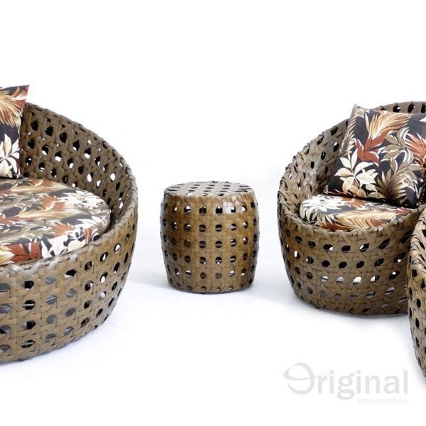 Conjunto Chaise Tailândia Acquablock Original Móveis - Café Tabaco - Mariscal Vermelho - 3