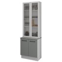 Ver imagem 3 de Kit Balcão + Cristaleira 70cm Branco/cinza Agata Madesa 01