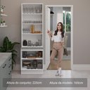 Ver imagem 5 de Kit Balcão + Cristaleira 70cm Branco/cinza Agata Madesa 01