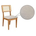 Ver imagem 5 de Cadeiras de Jantar MDF Linho Bege Freijó 2 Unidades Casa Lar Shop