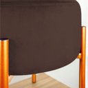 Ver imagem 5 de Kit 4 Puffs Iron Suede Marrom Base Metálica Cobre