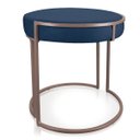 Ver imagem 3 de Puff Love Suede Azul Marinho Base Industrial Cobre