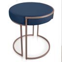 Ver imagem 5 de Puff Love Suede Azul Marinho Base Industrial Cobre