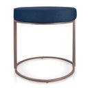 Ver imagem 4 de Puff Love Suede Azul Marinho Base Industrial Cobre
