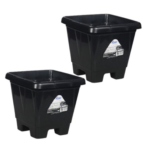 Kit 2 Vasos M Quadrados de Plástico com Pézinho 3,6 Litros