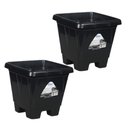 Ver imagem 1 de Kit 2 Vasos M Quadrados de Plástico com Pézinho 3,6 Litros