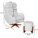 Ver imagem 3 de Poltrona Amamentação Maitê Premium com Balanço Puff Redondo:off White