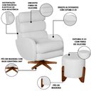 Ver imagem 4 de Poltrona Amamentação Maitê Premium com Balanço Puff Redondo:off White