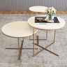 Mesa de Centro Geórgia Conjunto 3 Peças Branco/cobre - Pnr Móveis - 2