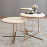 Mesa de Centro Geórgia Conjunto 3 Peças Branco/cobre - Pnr Móveis - 1