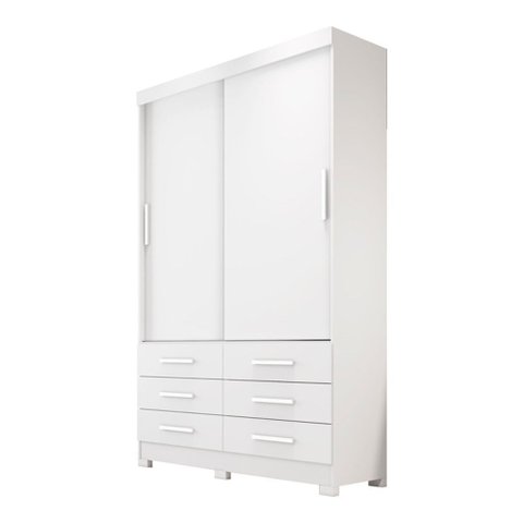 Guarda Roupa Buriti 2 Portas 6 Gavetas Novo Horizonte