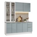 Ver imagem 3 de Armário de Cozinha Completa 190cm Branco/cinza Lux Madesa 02
