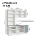 Ver imagem 4 de Armário de Cozinha Completa 190cm Branco/cinza Lux Madesa 02