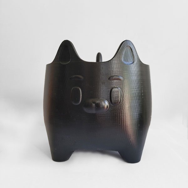 Cachepot Gato Preto - Pote 6 ou Cuia 13 - 1