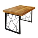 Ver imagem 1 de Mesa Eiffel Paris Estilo Industrial Madeira Maciça e Ferro 2,50M x 1,00M