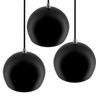 Pendente Bola Preto/Cromado /3 3003 - 1