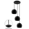 Pendente Bola Preto/Cromado /3 3003 - 3