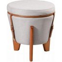 Ver imagem 1 de Puff Flex Linho Cinza Claro 3 em 1 Baú e Mesa de Centro